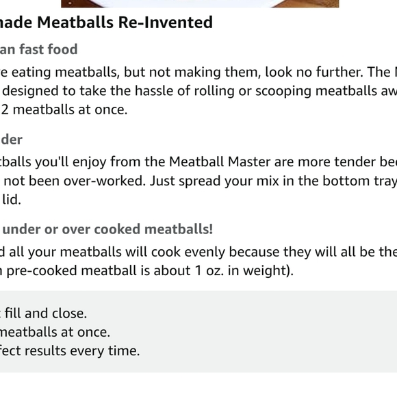 Meatball Master Maker BPA Free Silicone Tool 32,  1 oz Each Made In Canada - Picture 7 of 7